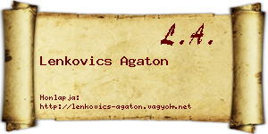 Lenkovics Agaton névjegykártya